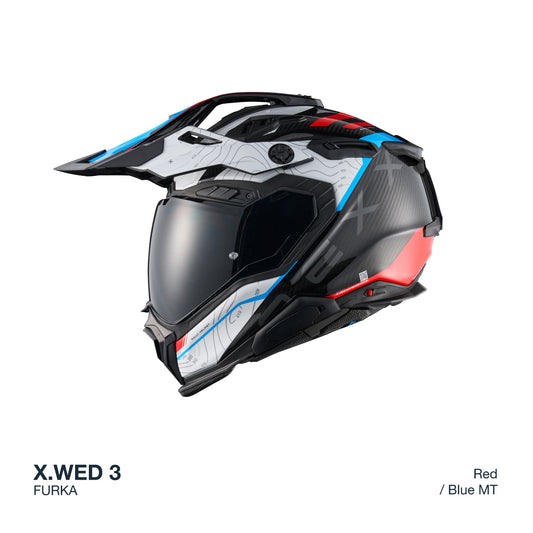 NEXX Helm X.WED3 FURKA CARBON ROT.BLAU