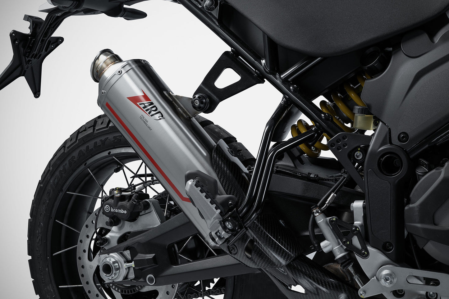 ZARD Sabbia slip-on 2-1 demper met carbon cover voor de Ducati DesertX DesertX