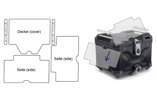 PremiumShield Topcase Schutzfolienset für die Pan America