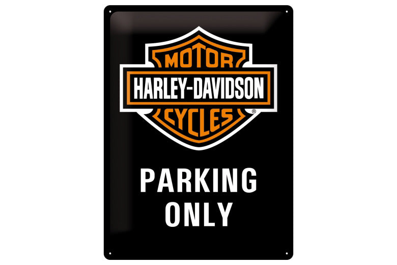 Metallschild Harley-Davidson Parking Only 30 x 40 cm - Nostalgic-Art