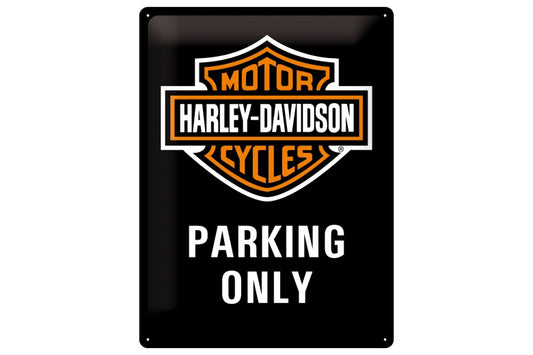 Metallschild Harley-Davidson Parking Only 30 x 40 cm - Nostalgic-Art