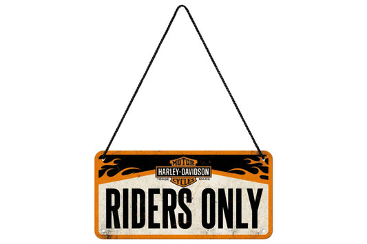 Metal sign Harley Davidson Riders Only 20 x 10 cm - Nostalgic-Art