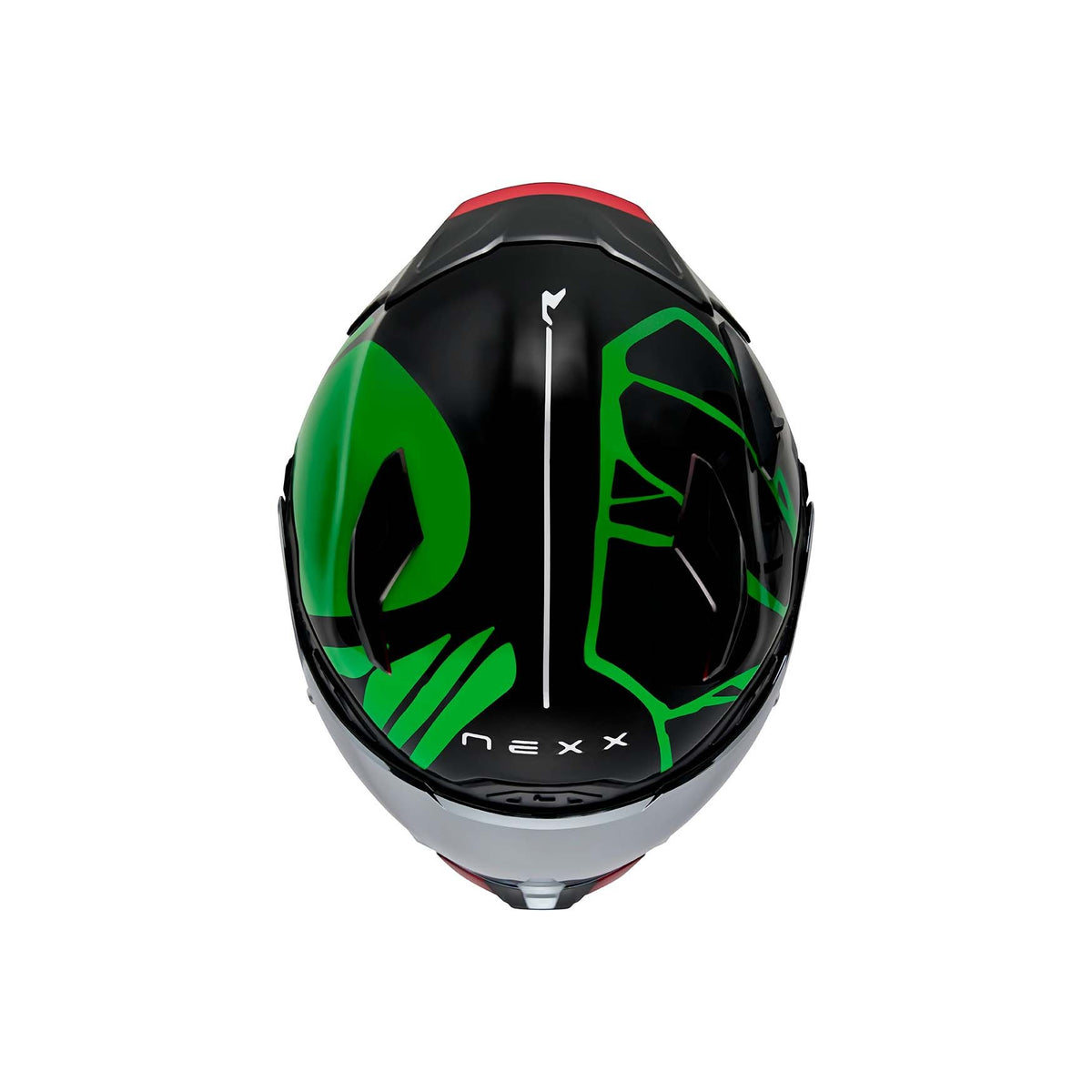 NEXX Helmet X.WST3 B-SIDE CARBON - Black-Green