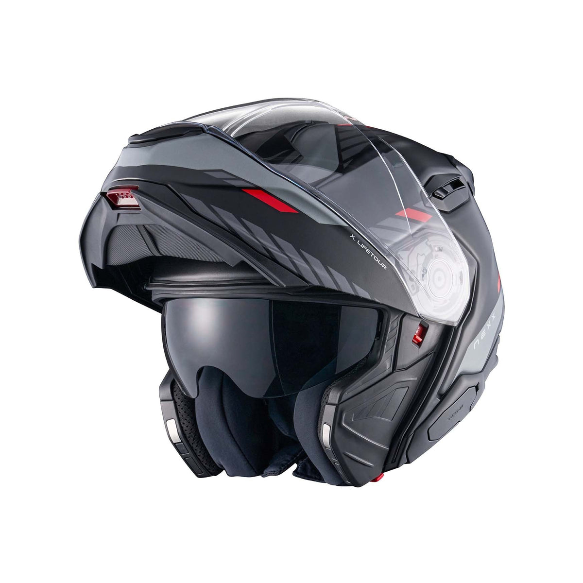 NEXX Helmet X.LIFETOUR GLOBE BLACK.RED MT
