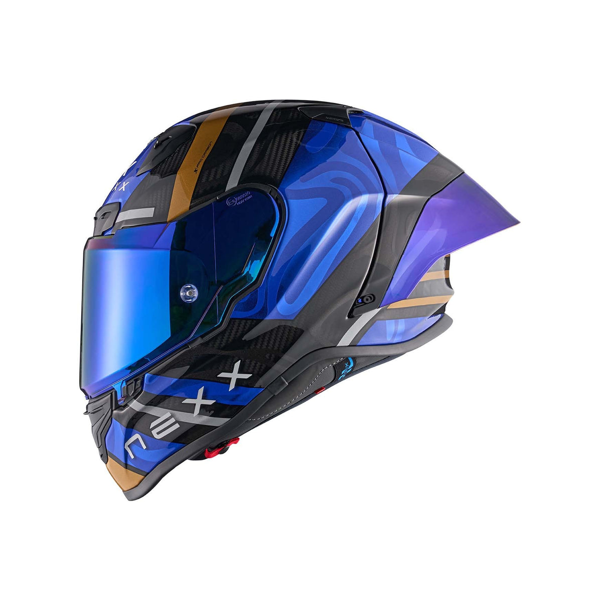 NEXX Helmet X.R3R SWIRL CARBON SKY BLUE