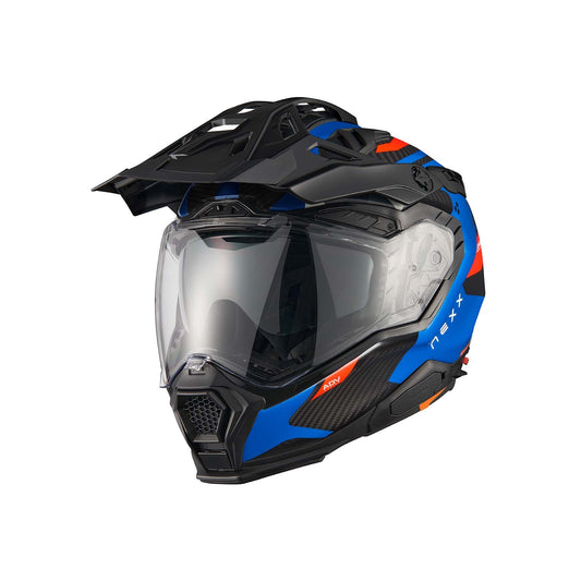 NEXX Helmet X.WED3 Keyo CARBON Blue-Red Matt