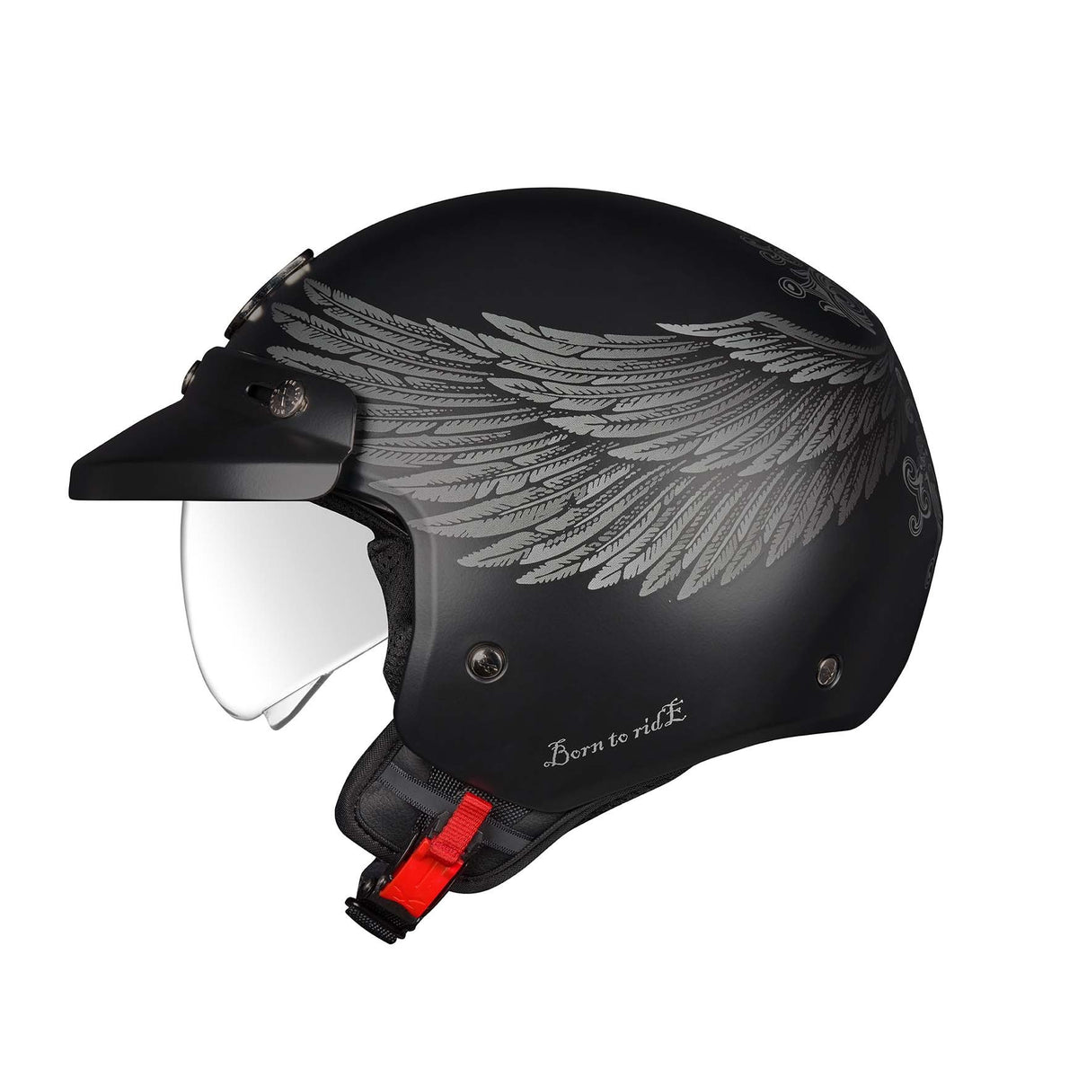 NEXX Helmet Y.10 Eagle Rider Black-Grey Matt