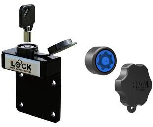 Antidiefstal slot Zumo XT3, XT2 & XT  (slotplaat + afsluitbare knop RAM)