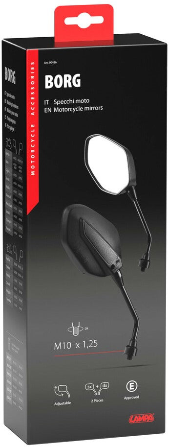 Borg pair of rearview mirrors