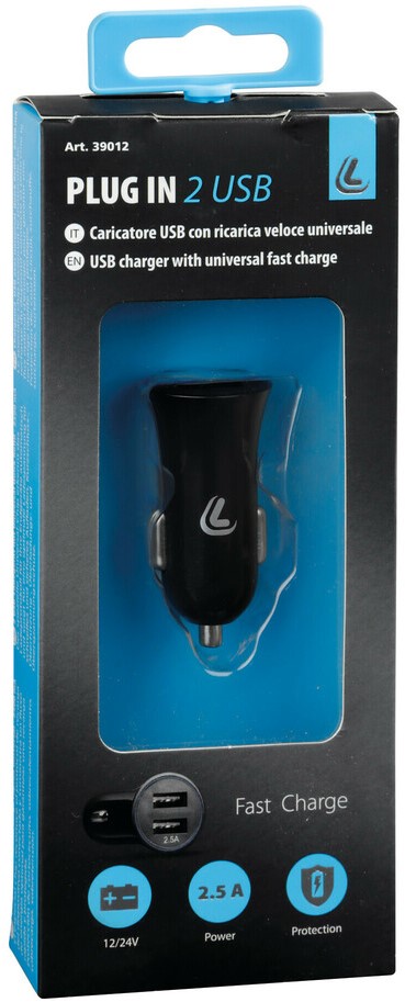 CARICABATTERIA 2 PORTE USB 2 USB PORTS CHARGER