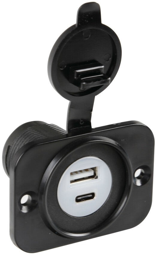 EXT-12 FLUSH MOUNT USB PORT 12/24V