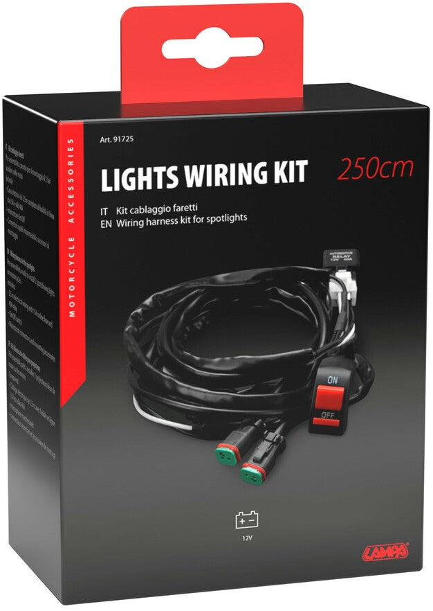 Light Wiring Kit wiring harness kit for motorcycle spotlights 12V