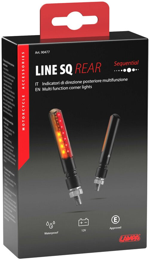 Line SQ Rear sequentiary led corner lights and rear parking/stop lights - 12V LED