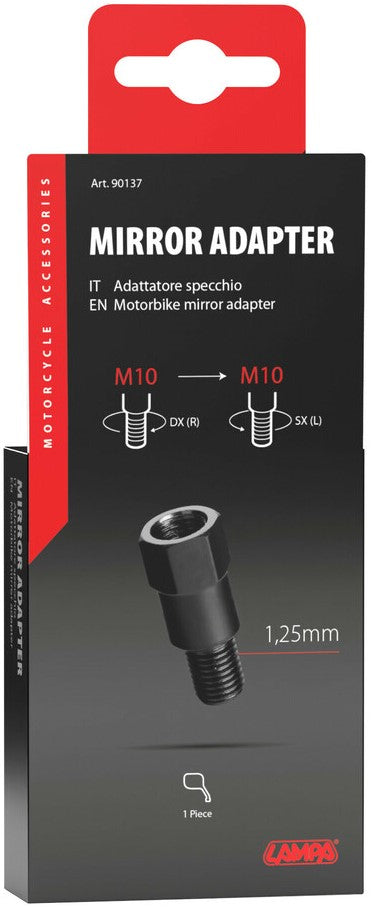 Mirror adapters - Thread Ø 10 mm right > Ø 10 mm left