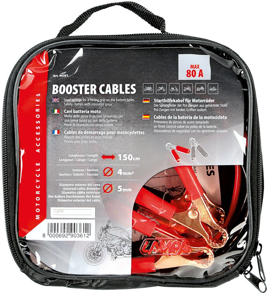 Motorcycle booster cables