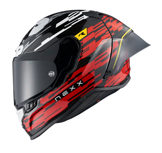 Nexx Helm X.R3R GLITCH RACER CARBON ROT.WEISS
