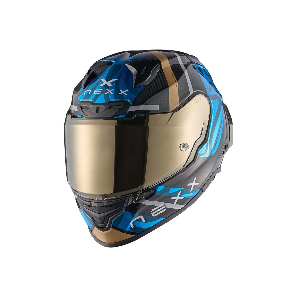 NEXX Helm X.R3R SWIRL CARBON DEEP BLUE