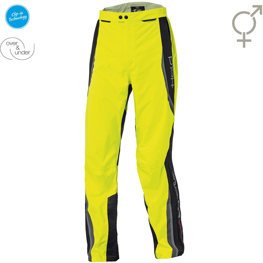 RAINBLOCK BASE SPORTY RAINPANTS BLACK-NEONYELLOW (Dames)
