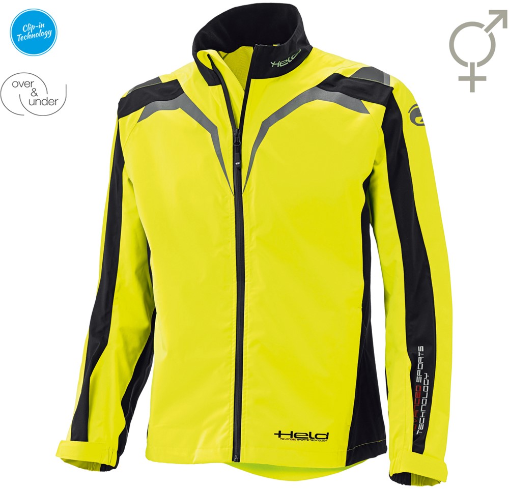 RAINBLOCK TOP SPORTY RAINJACKET BLACK-NEONYELLOW (Dames)