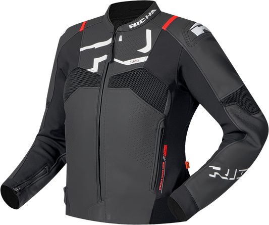 Richa STRADALE EVO LEATHER JACKET WOMEN black/white