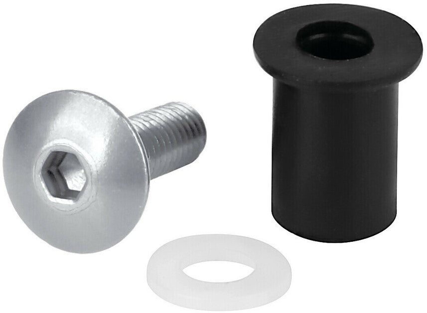Screen Fit-Kits - rubber nut kits with screw and washers - 10 pcs - Silver