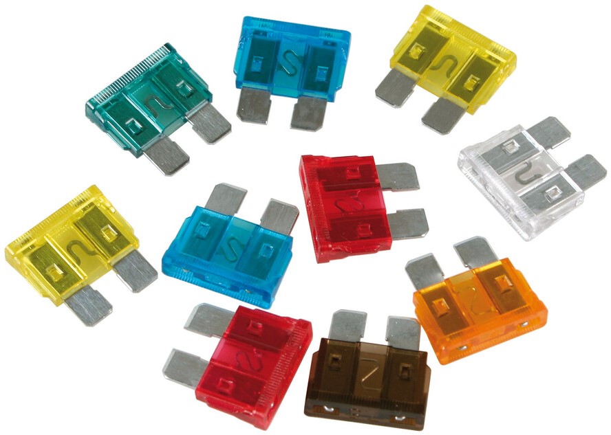 Set 10 assorted plug-in fuses 12/32V