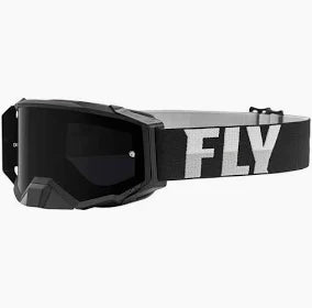 Fly MX-Goggle Zone PRO Zwart-Wit (Smoke Lens)