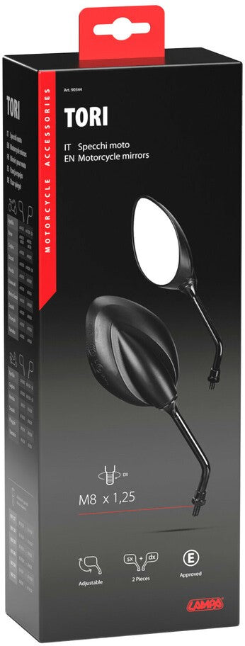 Tori pair of rearview mirrors