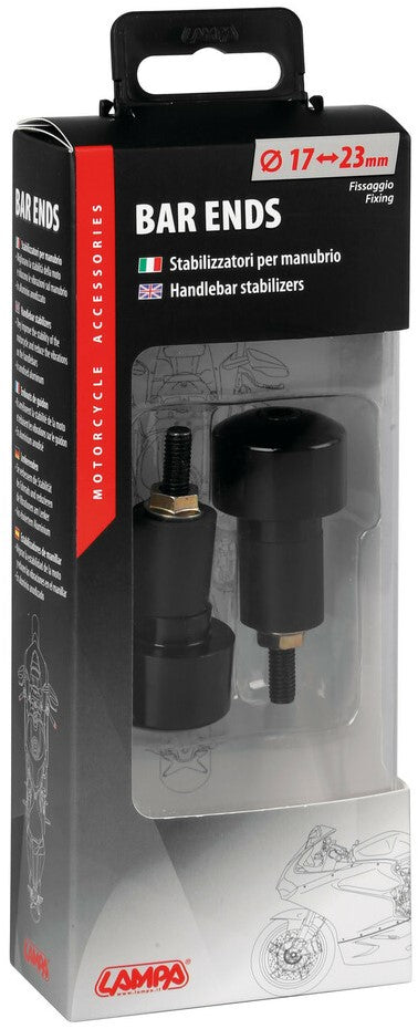 Universal bar ends (2 pcs) - Black