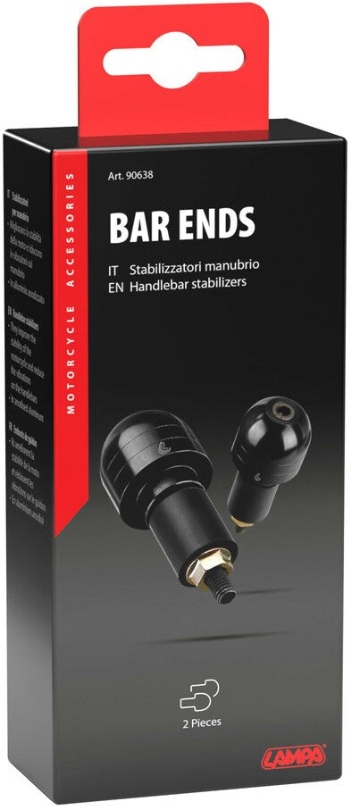 Universal bar ends (2 pcs) - Black