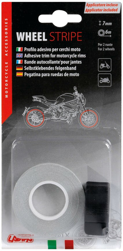 Wheel Stripe Reflective adhesive trim for wheel rims - White